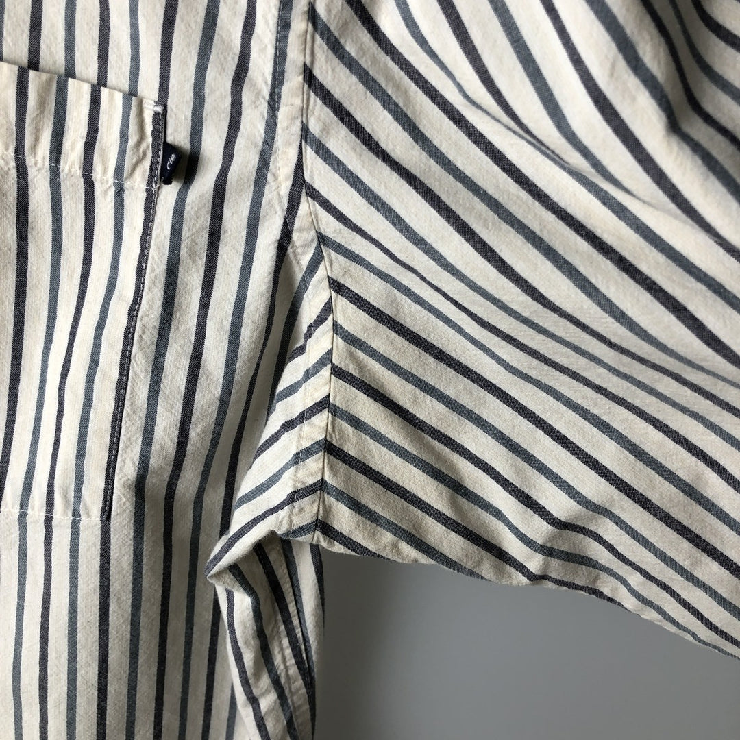90s-00'S Timberland Long-Sleeve Button-Down Striped Shirt, Men's Size XL (approx.) cotton navy blue type Vintage Second Hand