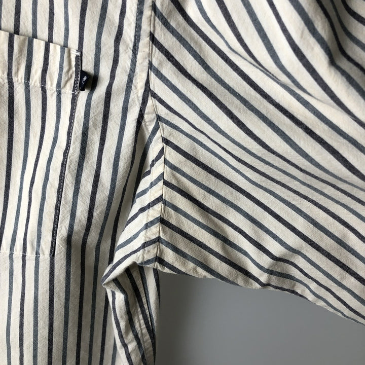 90s-00'S Timberland Long-Sleeve Button-Down Striped Shirt, Men's Size XL (approx.) cotton navy blue type Vintage Second Hand