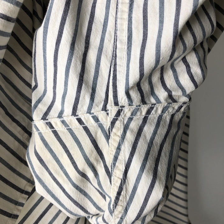 90s-00'S Timberland Long-Sleeve Button-Down Striped Shirt, Men's Size XL (approx.) cotton navy blue type Vintage Second Hand
