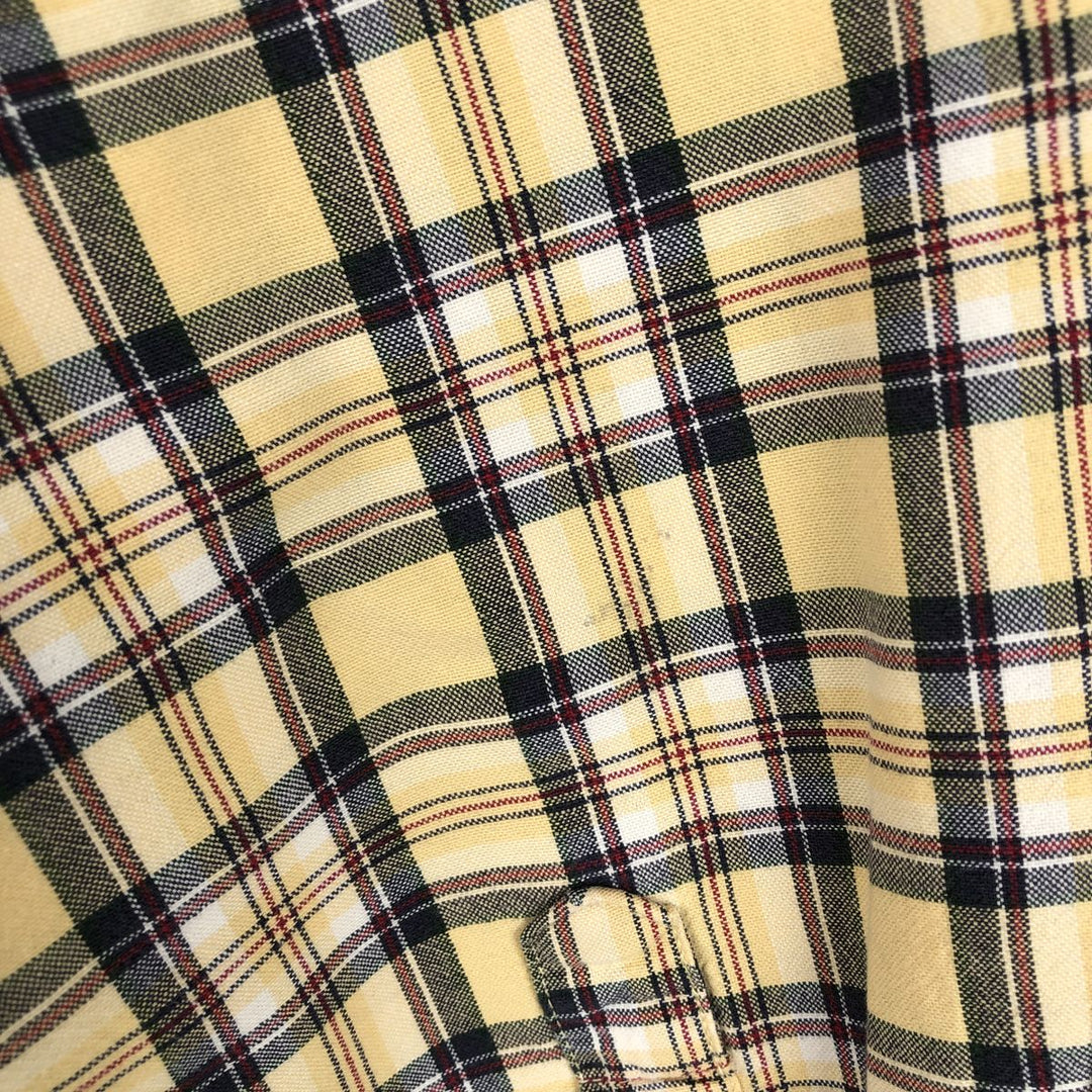 90s-00'S Eddie Bauer Long-Sleeve Button-Down Check Shirt, Men's Size L (Equivalent), Vintage cotton yellow type Vintage Second Hand