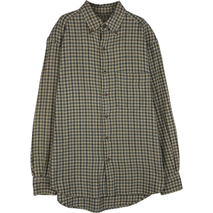 90'S GAP (Old GAP) Long-Sleeve Button-Down Check Shirt, Men's Size S (Equivalent), Vintage cotton ivory Vintage Second Hand