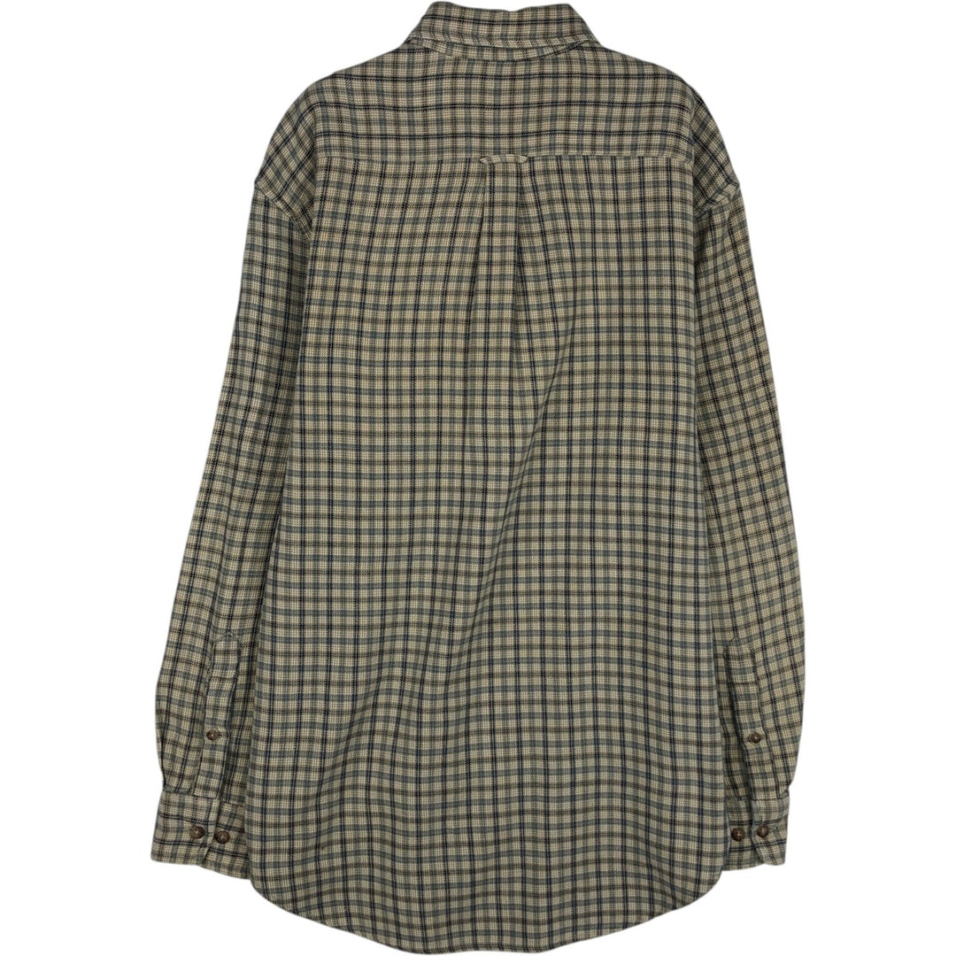 90'S GAP (Old GAP) Long-Sleeve Button-Down Check Shirt, Men's Size S (Equivalent), Vintage cotton ivory Vintage Second Hand