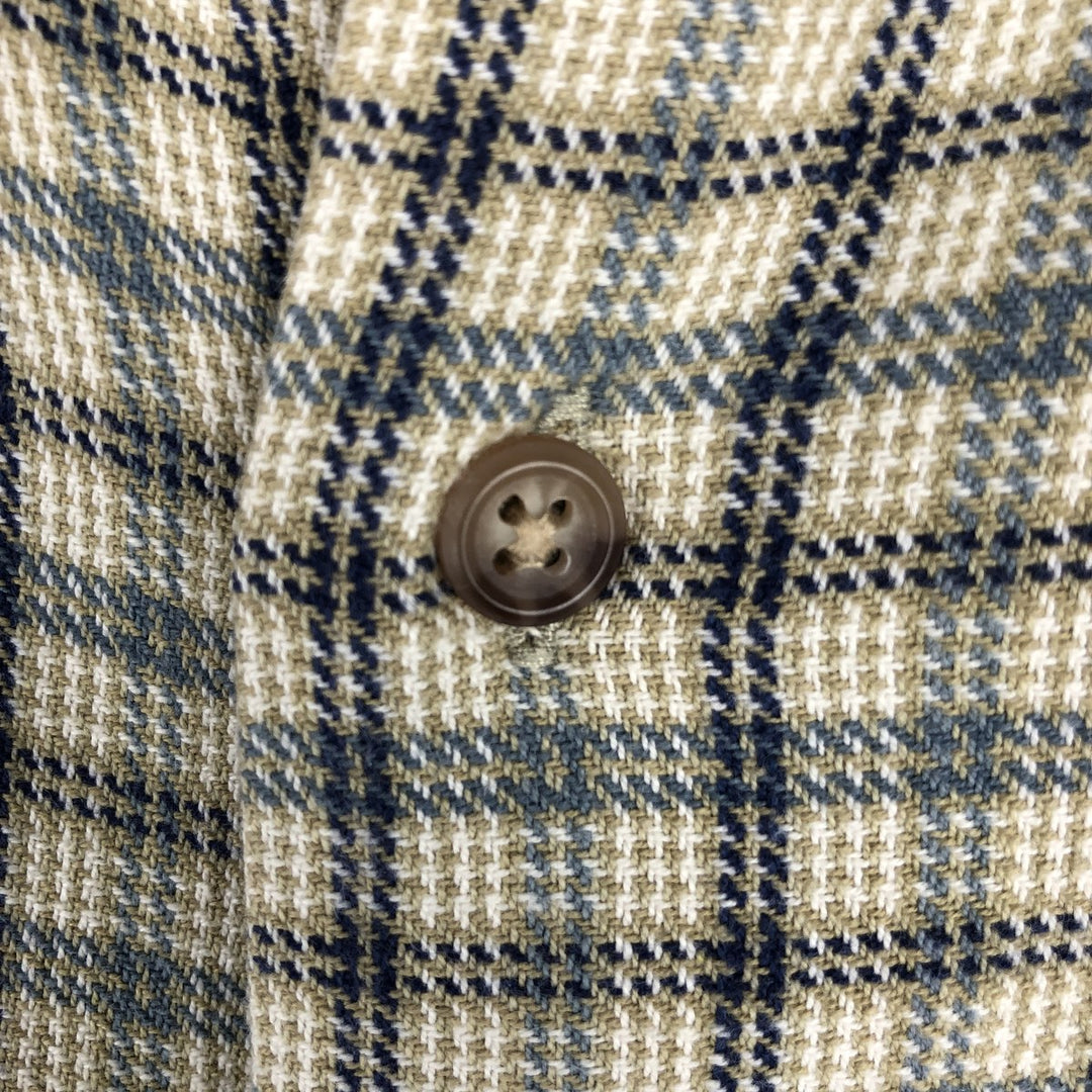 90'S GAP (Old GAP) Long-Sleeve Button-Down Check Shirt, Men's Size S (Equivalent), Vintage cotton ivory Vintage Second Hand