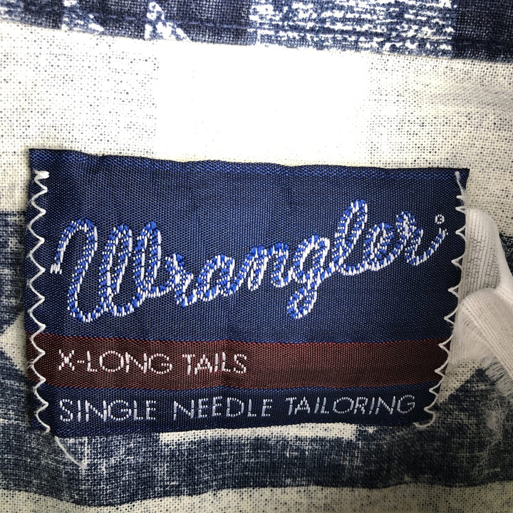 80'S Wrangler Native Border Long-Sleeve Shirt, Men's XL (approx.) unclear ivory Vintage Second Hand