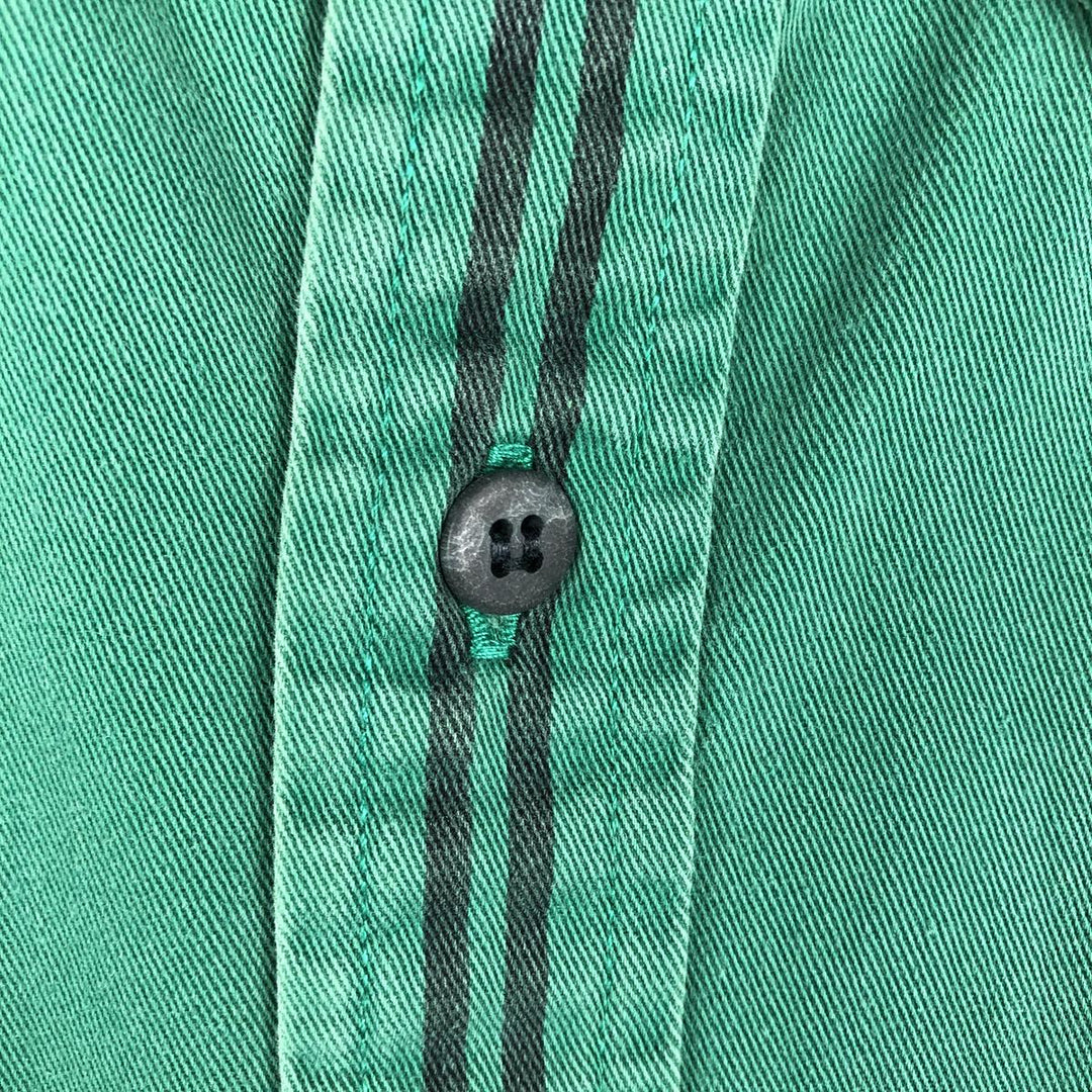 90'S GAP Vintage Long Sleeve Button-Down Striped Shirt, Men's XL cotton green type Vintage Second Hand