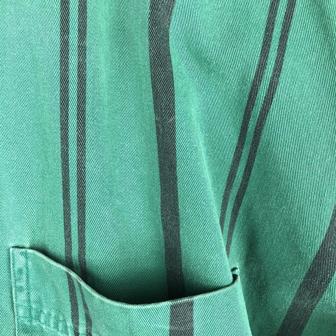 90'S GAP Vintage Long Sleeve Button-Down Striped Shirt, Men's XL cotton green type Vintage Second Hand
