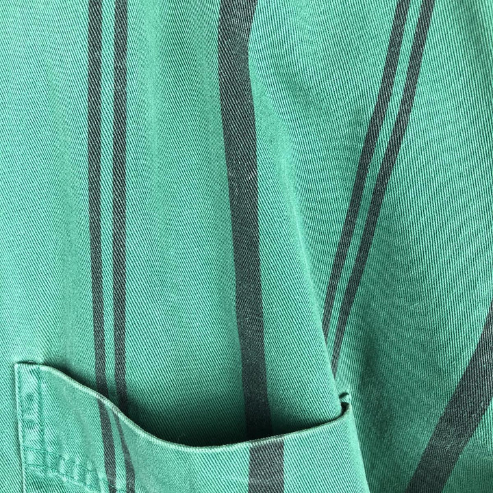90'S GAP Vintage Long Sleeve Button-Down Striped Shirt, Men's XL cotton green type Vintage Second Hand