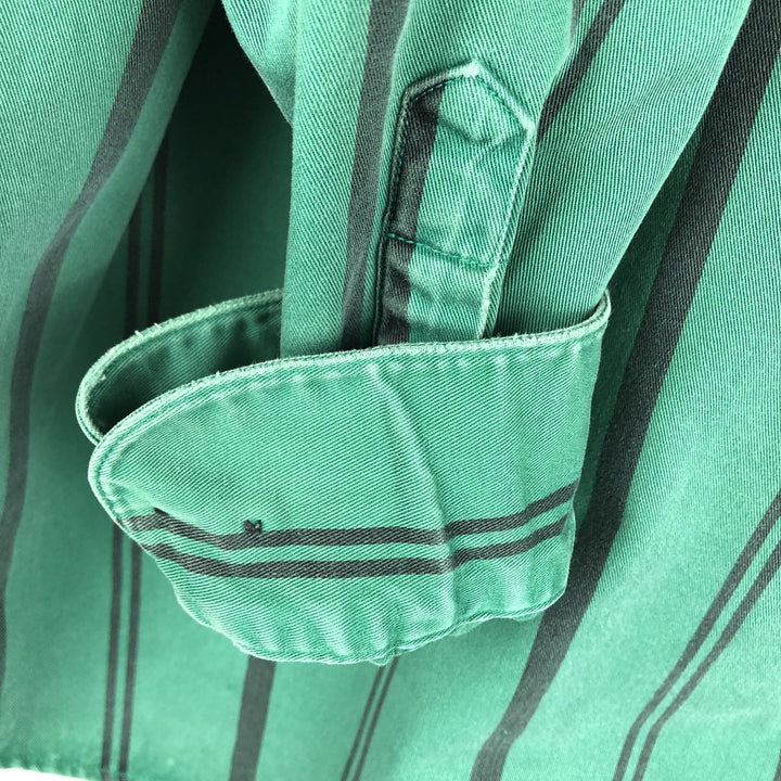 90'S GAP Vintage Long Sleeve Button-Down Striped Shirt, Men's XL cotton green type Vintage Second Hand