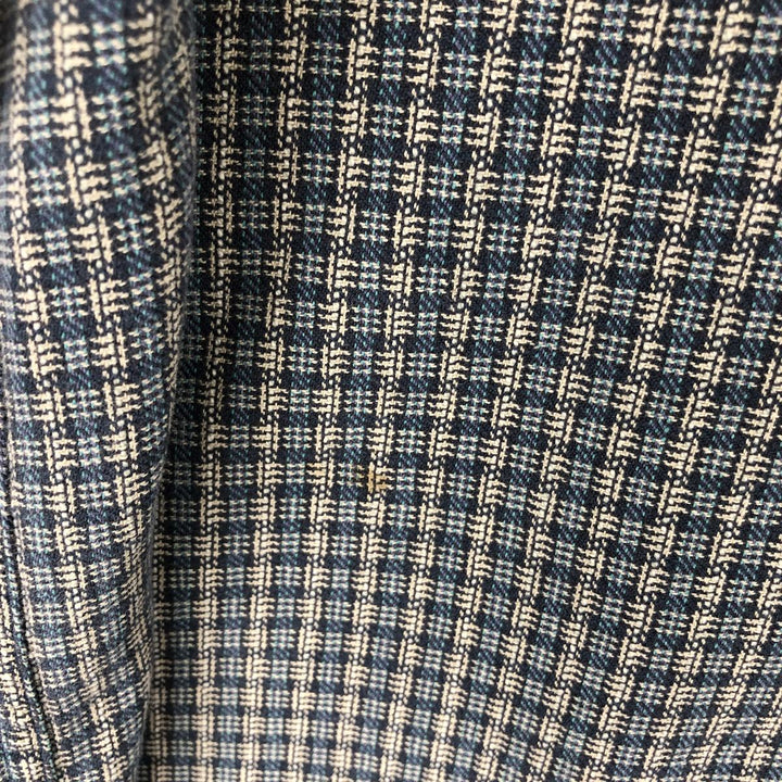 90s-00'S Columbia Long-Sleeve Button-Down Check Shirt, Men's Size M (approx.) cotton navy blue type Vintage Second Hand
