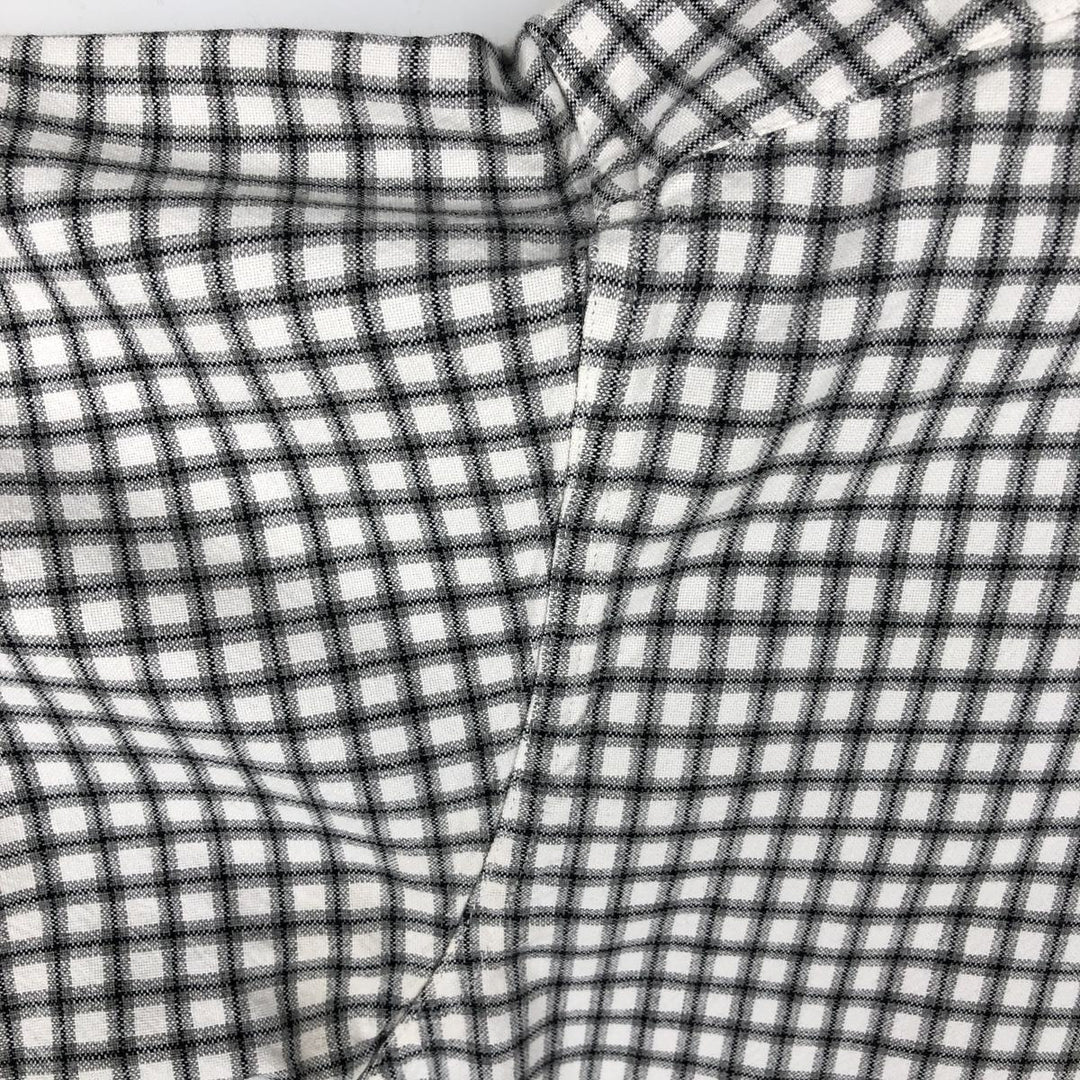 90s-00'S Columbia Long-Sleeve Button-Down Check Shirt, Men's Size L (approx.) cotton white type Vintage Second Hand