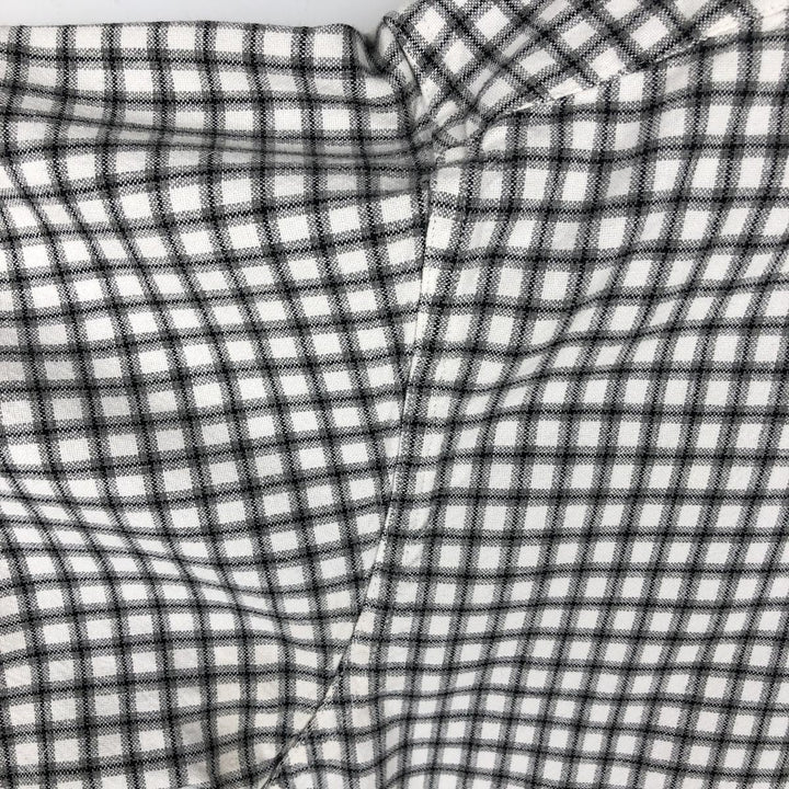 90s-00'S Columbia Long-Sleeve Button-Down Check Shirt, Men's Size L (approx.) cotton white type Vintage Second Hand
