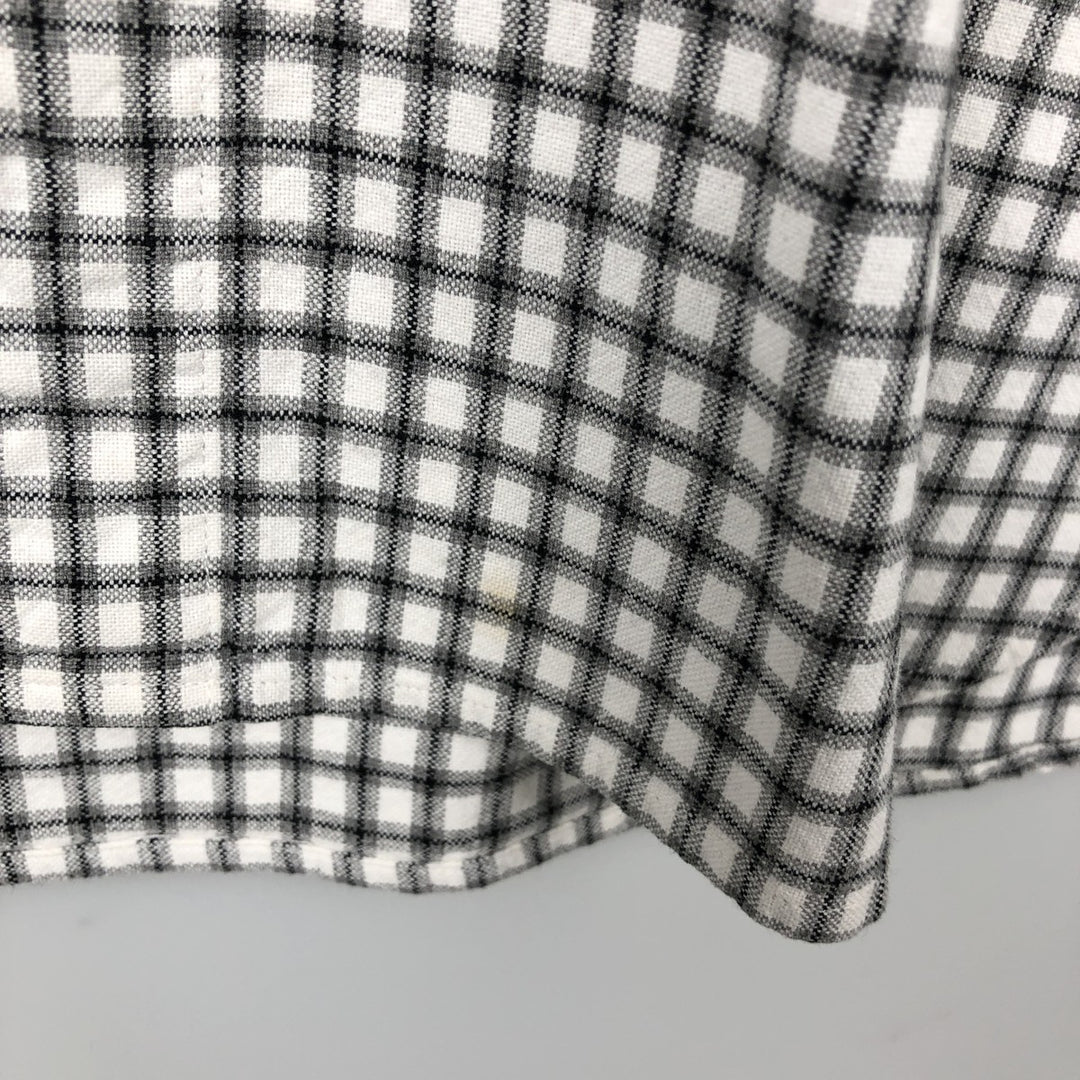 90s-00'S Columbia Long-Sleeve Button-Down Check Shirt, Men's Size L (approx.) cotton white type Vintage Second Hand