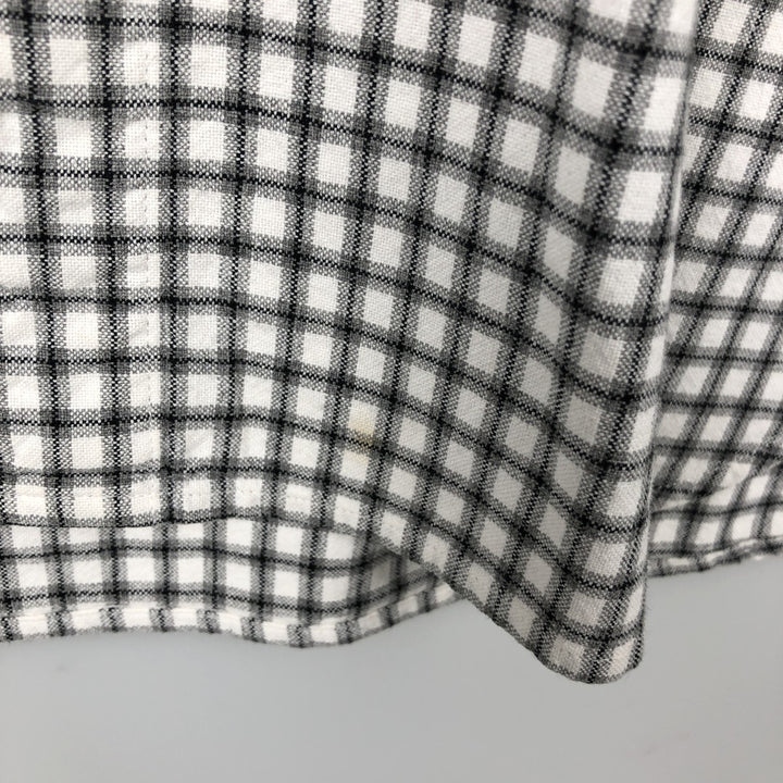 90s-00'S Columbia Long-Sleeve Button-Down Check Shirt, Men's Size L (approx.) cotton white type Vintage Second Hand