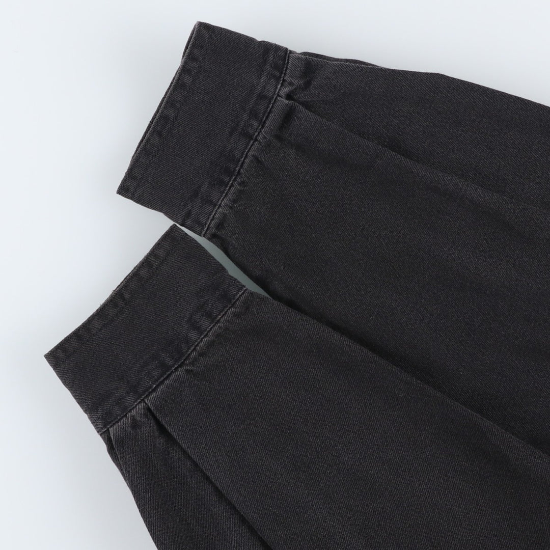 1990'S Levi's RED TAB Long-Sleeve Black Denim Shirt, Men's Size S (Equivalent), Vintage cotton black type Vintage Second Hand