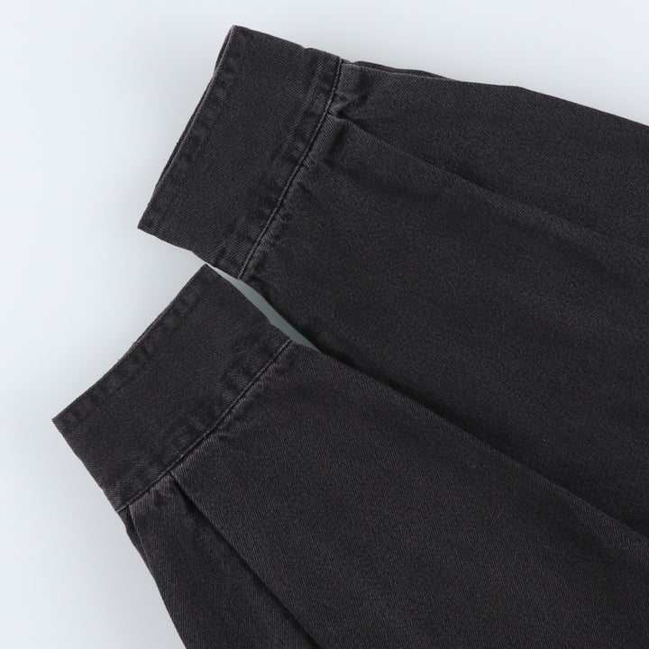 1990'S Levi's RED TAB Long-Sleeve Black Denim Shirt, Men's Size S (Equivalent), Vintage cotton black type Vintage Second Hand