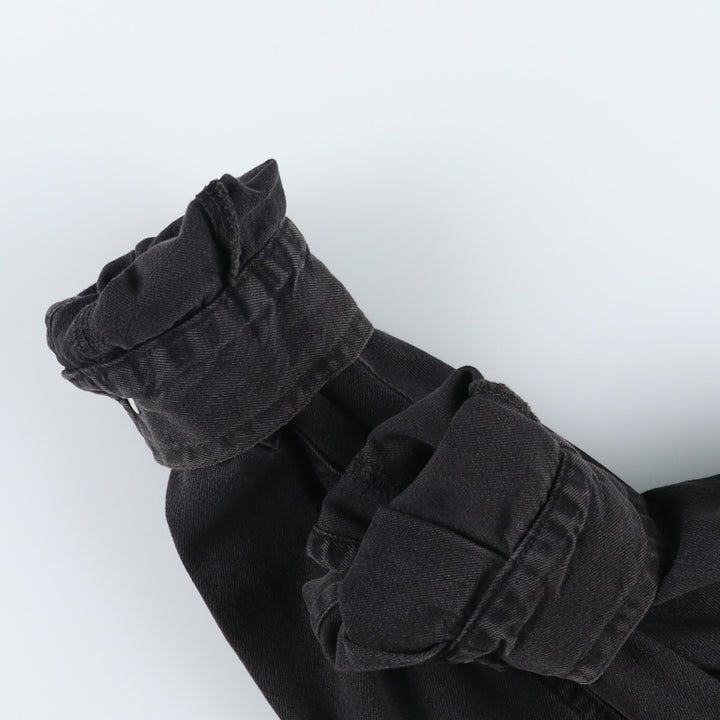1990'S Levi's RED TAB Long-Sleeve Black Denim Shirt, Men's Size S (Equivalent), Vintage cotton black type Vintage Second Hand