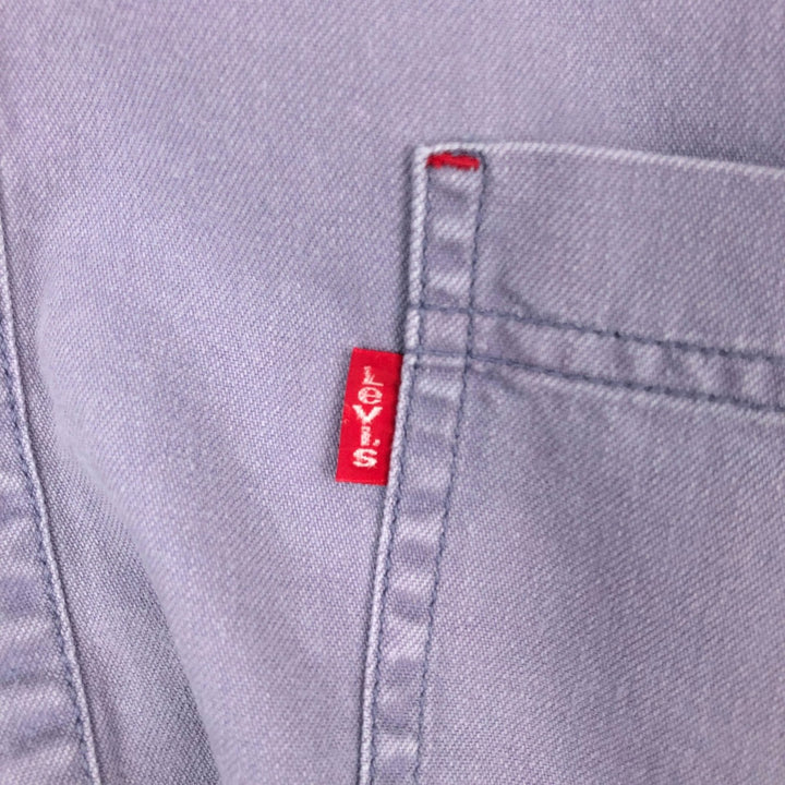Levi's long sleeve denim shirt, men's size XL cotton purple type Vintage Second Hand
