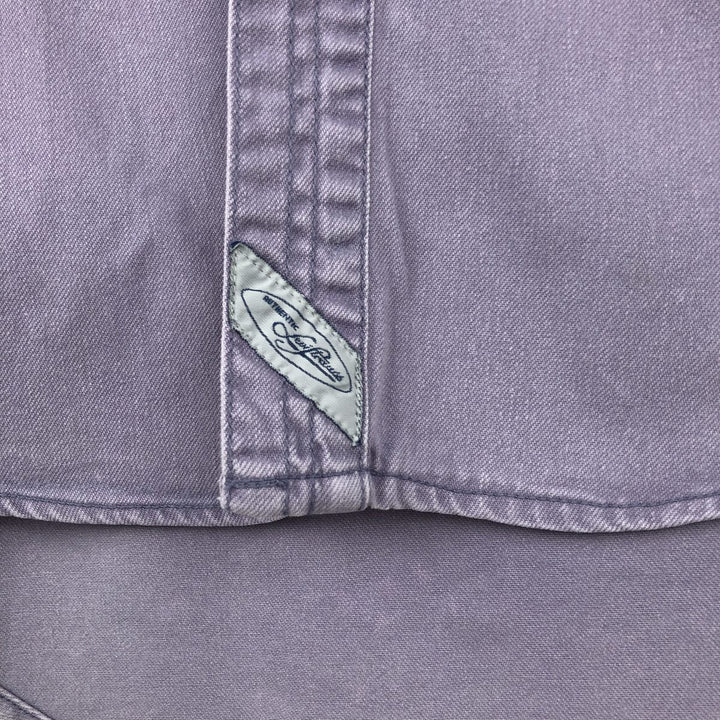 Levi's long sleeve denim shirt, men's size XL cotton purple type Vintage Second Hand