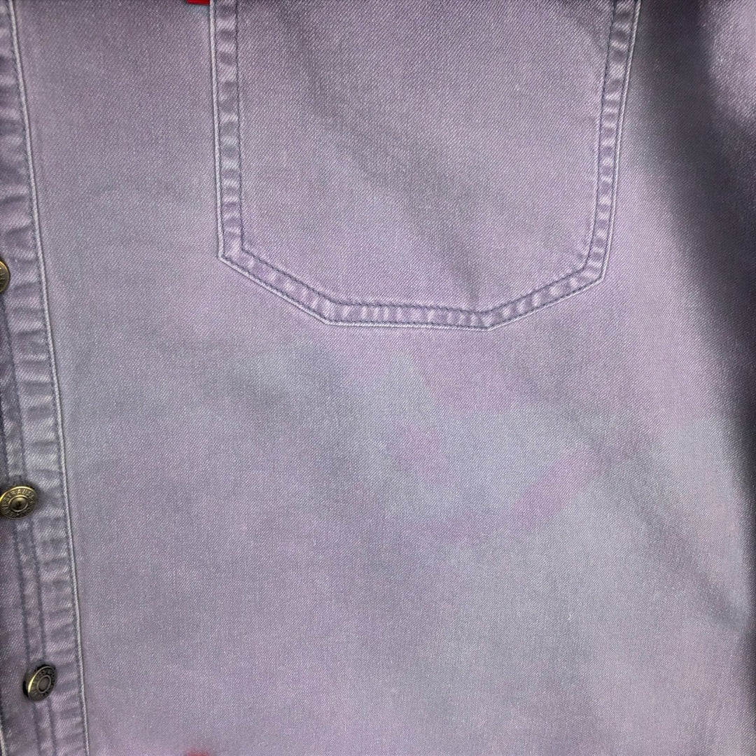 Levi's long sleeve denim shirt, men's size XL cotton purple type Vintage Second Hand