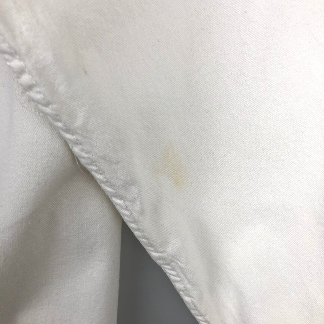 Levi's long-sleeved white denim shirt, men's size L (approx.) cotton pale white type Vintage Second Hand