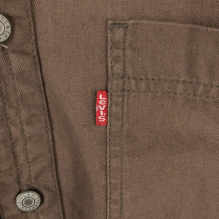 Levi's Red Tab Long Sleeve Denim Shirt, Men's Size Medium cotton brown type Vintage Second Hand