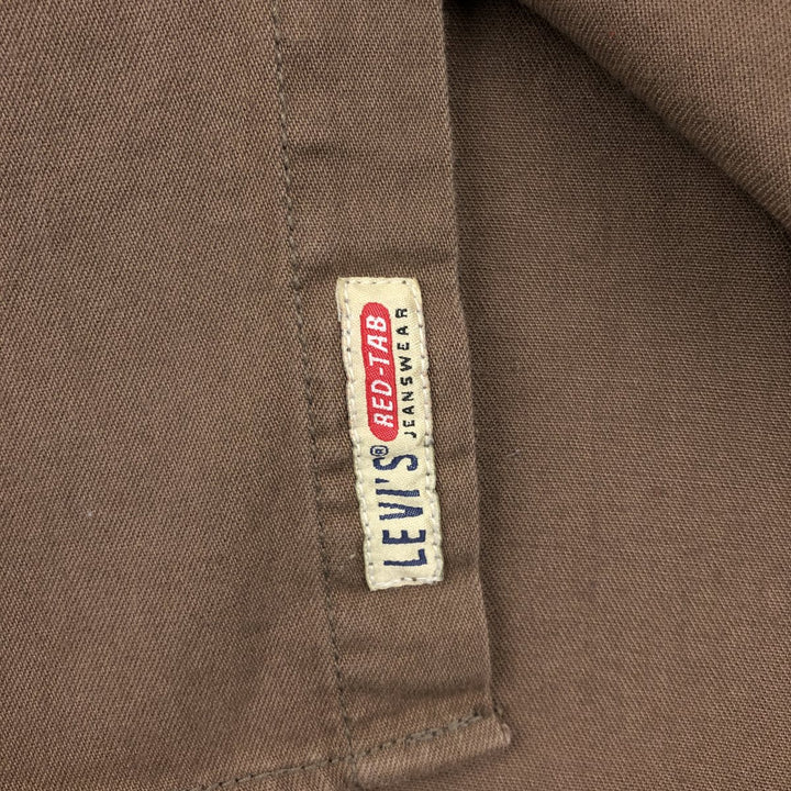 Levi's Red Tab Long Sleeve Denim Shirt, Men's Size Medium cotton brown type Vintage Second Hand