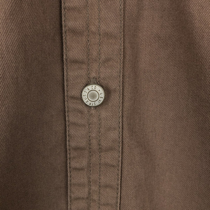 Levi's Red Tab Long Sleeve Denim Shirt, Men's Size Medium cotton brown type Vintage Second Hand