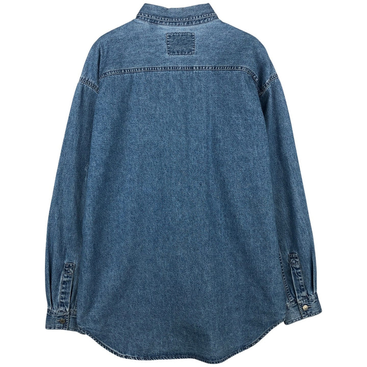 Levi's long sleeve denim shirt, men's size L cotton blue type Vintage Second Hand