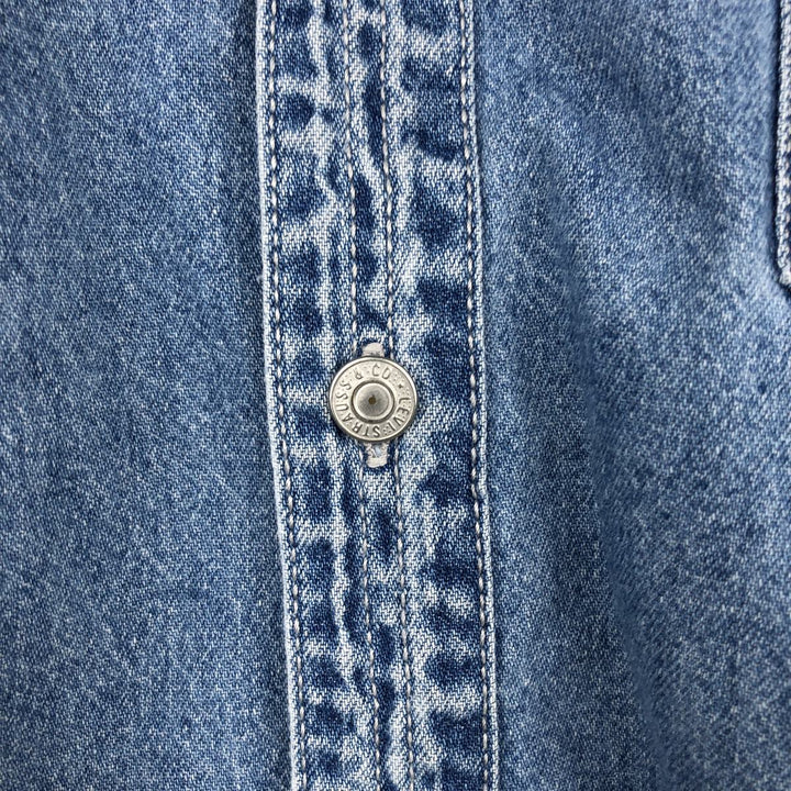 Levi's long sleeve denim shirt, men's size L cotton blue type Vintage Second Hand