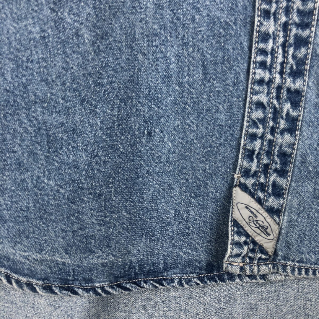 Levi's long sleeve denim shirt, men's size L cotton blue type Vintage Second Hand