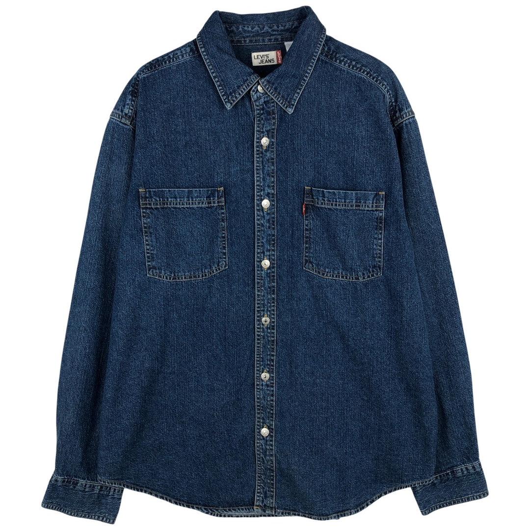 90s-00'S Levi's Jeans Long-Sleeve Denim Shirt, Men's Size L (approx.), Vintage cotton blue type Vintage Second Hand