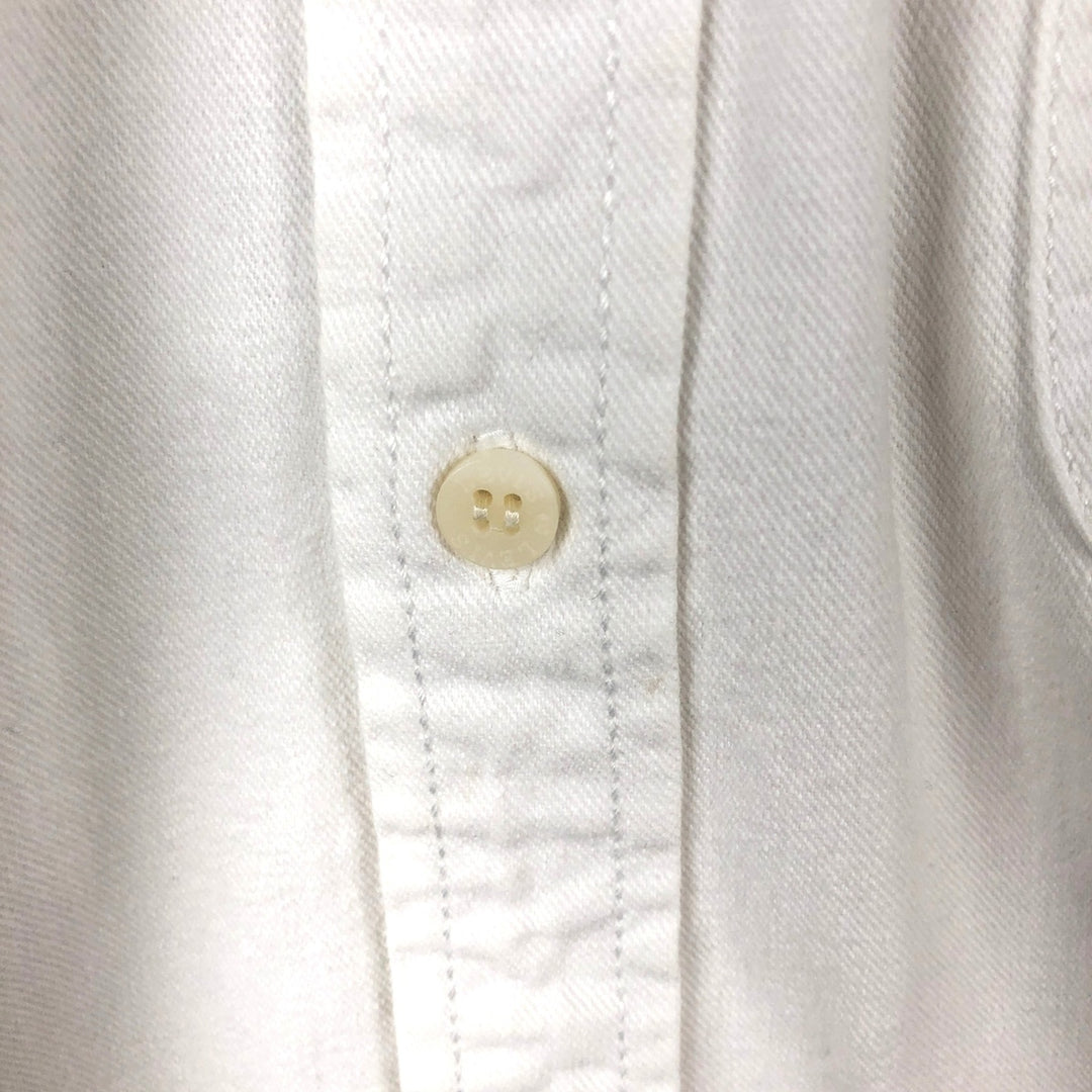 Levi's long-sleeved white denim shirt, men's size M (approx.) cotton pale white type Vintage Second Hand