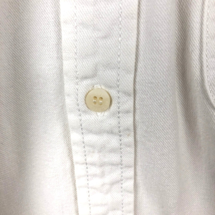 Levi's long-sleeved white denim shirt, men's size M (approx.) cotton pale white type Vintage Second Hand