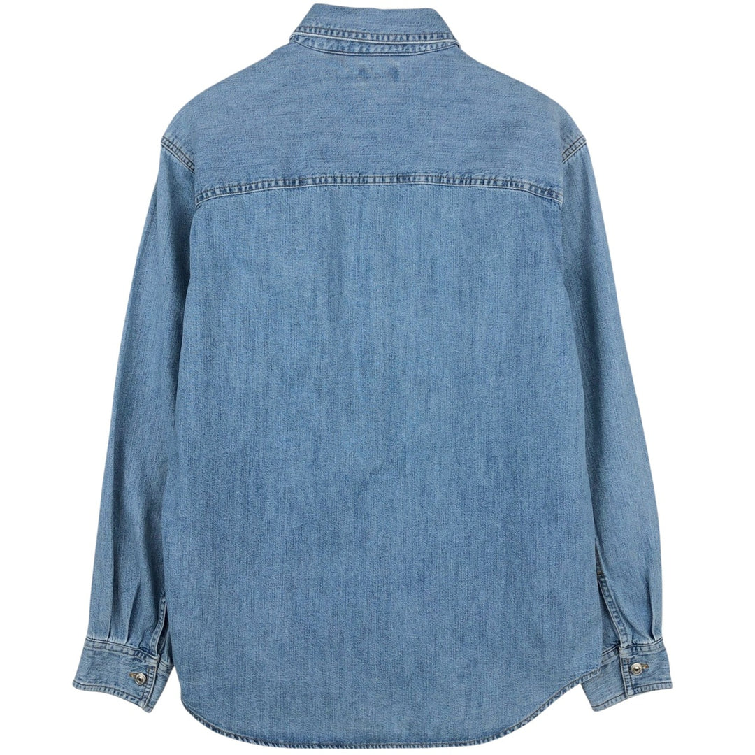 Levi's long-sleeved denim shirt, men's size S (approx.) cotton blue type Vintage Second Hand