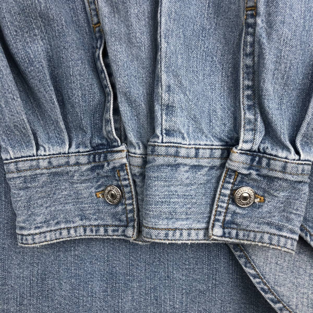 Levi's long-sleeved denim shirt, men's size S (approx.) cotton blue type Vintage Second Hand