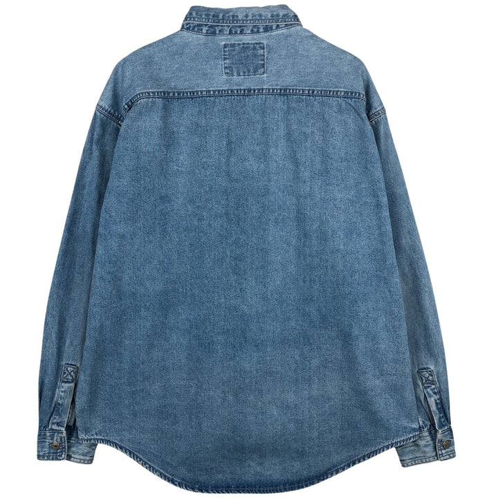 Levi's long sleeve denim shirt, men's size L cotton blue type Vintage Second Hand