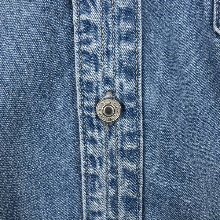 Levi's long sleeve denim shirt, men's size L cotton blue type Vintage Second Hand