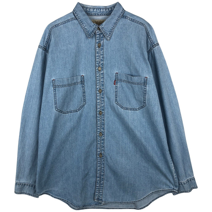 Levi's Red Tab Long Sleeve Denim Shirt, Men's Size XL cotton blue type Vintage Second Hand