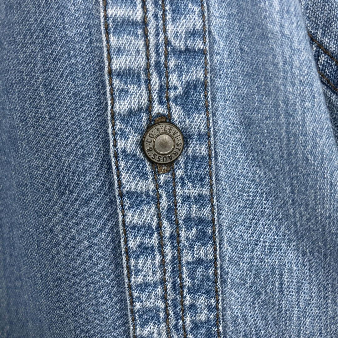 Levi's Red Tab Long Sleeve Denim Shirt, Men's Size XL cotton blue type Vintage Second Hand