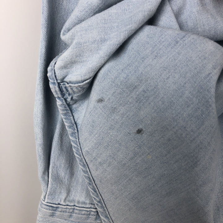 90'S GAP (Old GAP) Long-Sleeve Button-Down Denim Shirt, Made in USA, Men's Size S (Equivalent), Vintage cotton blue type Vintage Second Hand