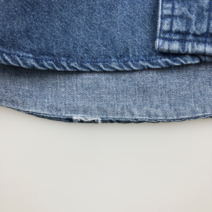 80'S Ralph Lauren CHAPS long sleeve button down denim shirt men's size L vintage cotton blue type Vintage Second Hand