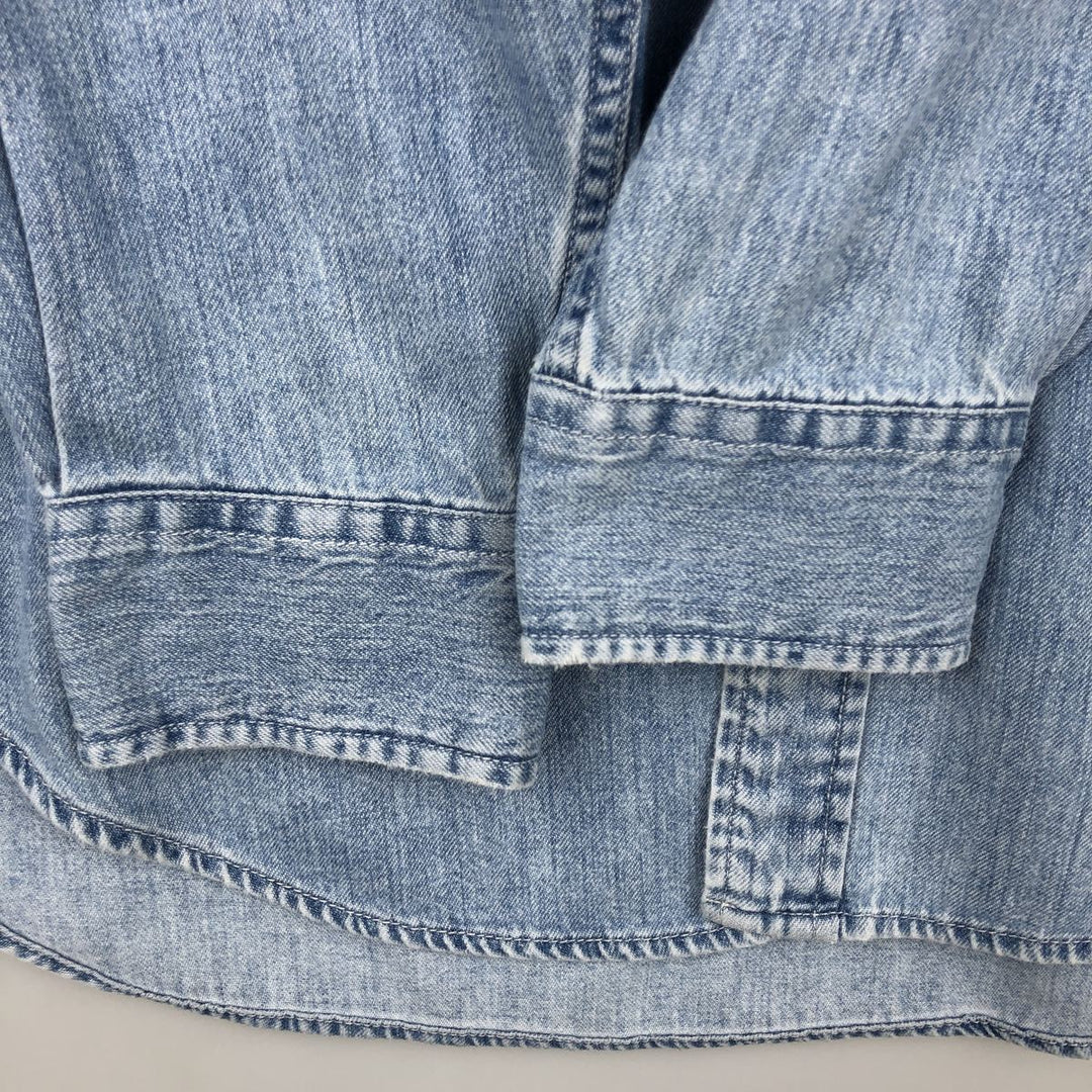90'S GAP Old Gap Long Sleeve Button Down Denim Shirt Men's M Size Vintage cotton blue type Vintage Second Hand