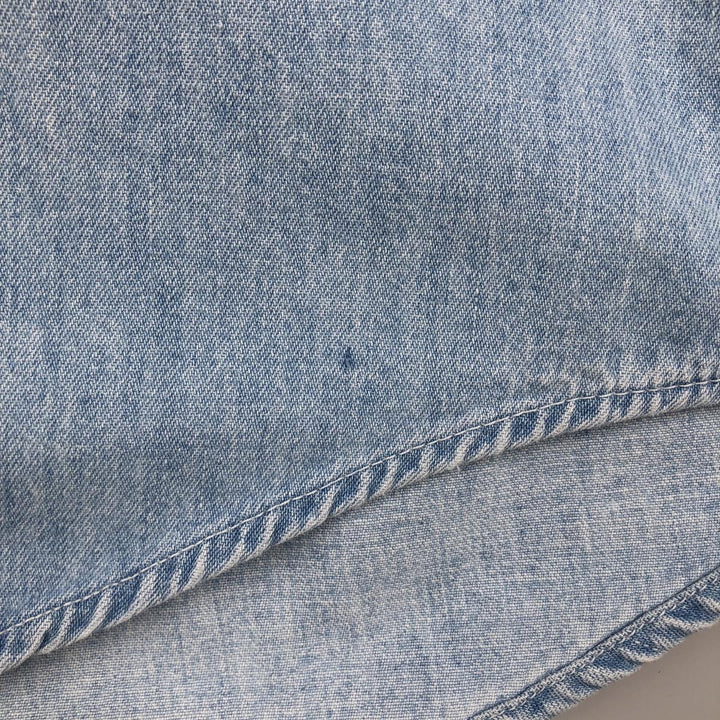 90'S GAP Vintage Long Sleeve Button-Down Denim Shirt, Men's Size L cotton Blue type light blue Vintage Second Hand