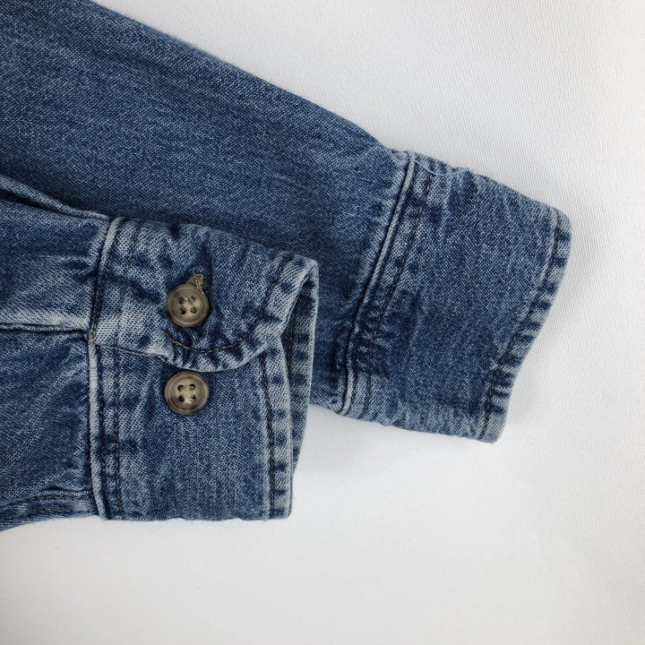 90'S GAP (Old GAP) Long-Sleeve Denim Shirt, Made in USA, Men's Size S (Equivalent), Vintage cotton blue type Vintage Second Hand