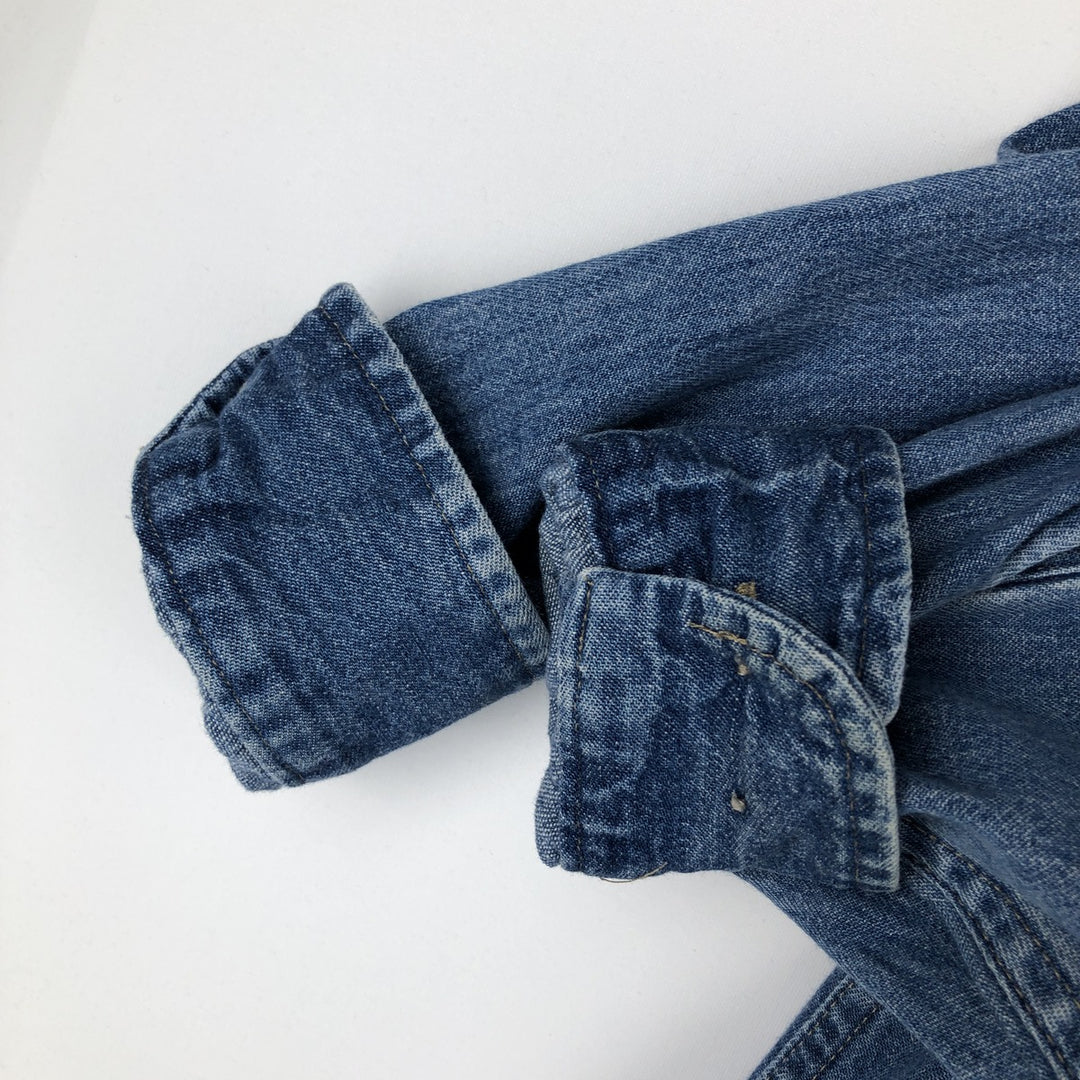 90'S GAP (Old GAP) Long-Sleeve Denim Shirt, Made in USA, Men's Size S (Equivalent), Vintage cotton blue type Vintage Second Hand