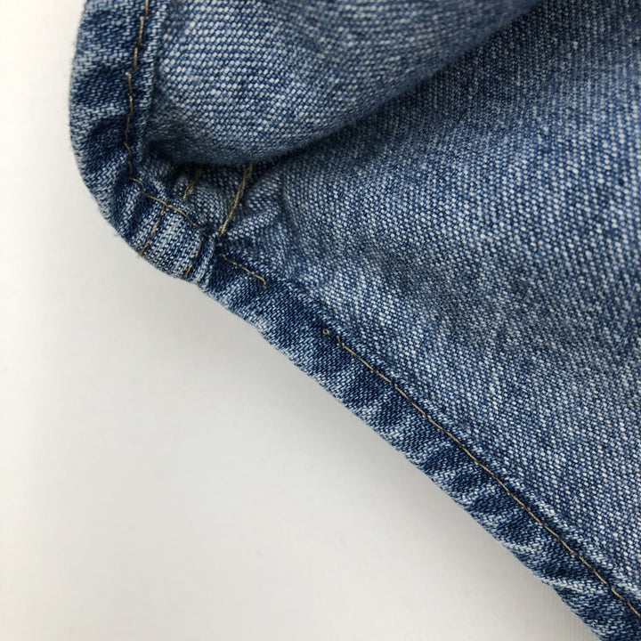 90'S GAP (Old GAP) Long-Sleeve Denim Shirt, Made in USA, Men's Size S (Equivalent), Vintage cotton blue type Vintage Second Hand