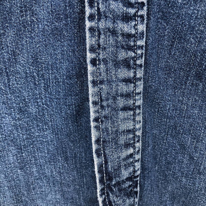 90s-00'S Calvin Klein Jeans Long-Sleeve Button-Down Denim Shirt, Men's Size M (Equivalent), Vintage cotton blue type Vintage Second Hand