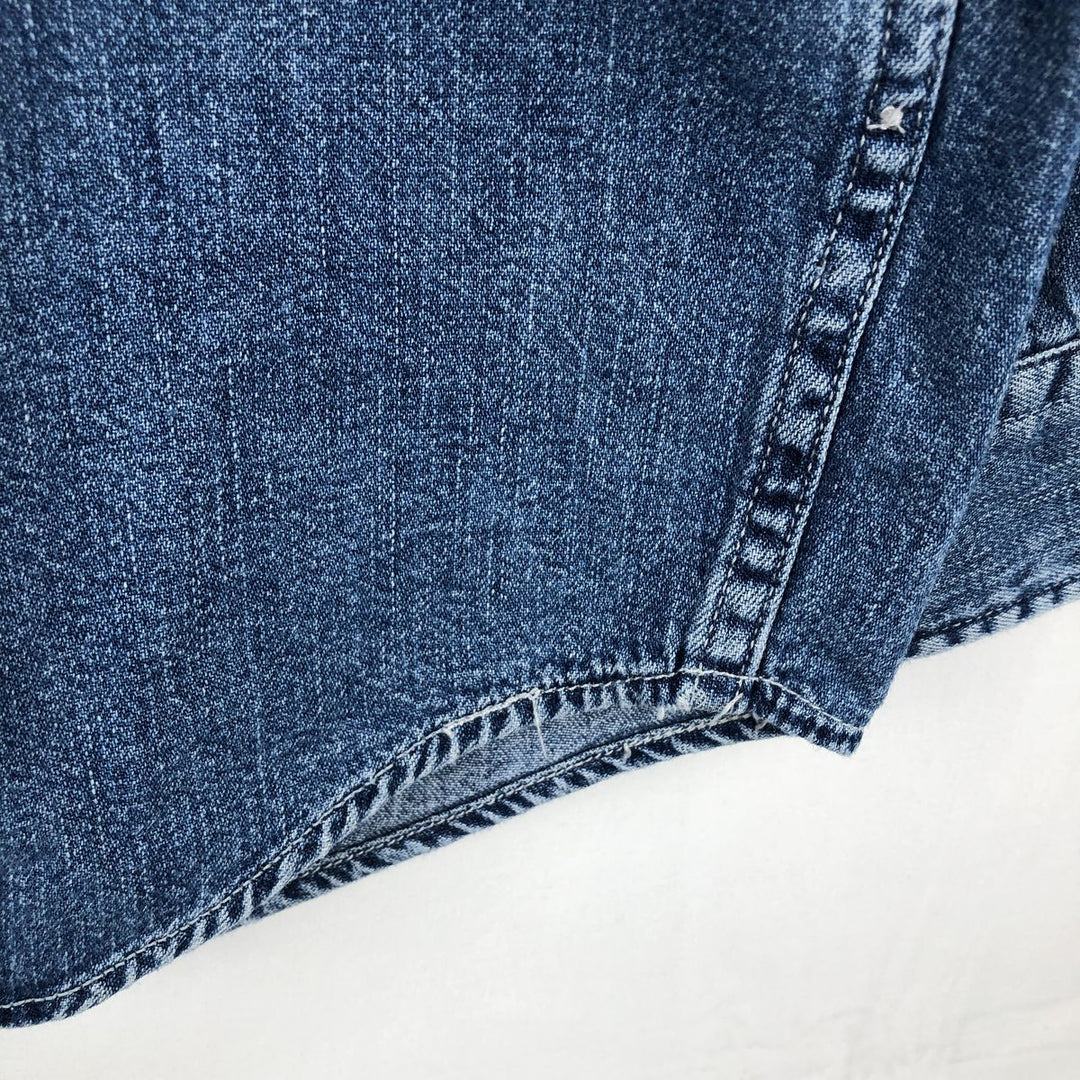 90s-00'S Calvin Klein Jeans Long-Sleeve Button-Down Denim Shirt, Men's Size M (Equivalent), Vintage cotton blue type Vintage Second Hand