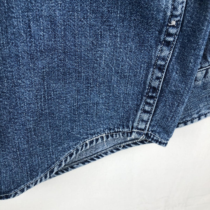 90s-00'S Calvin Klein Jeans Long-Sleeve Button-Down Denim Shirt, Men's Size M (Equivalent), Vintage cotton blue type Vintage Second Hand