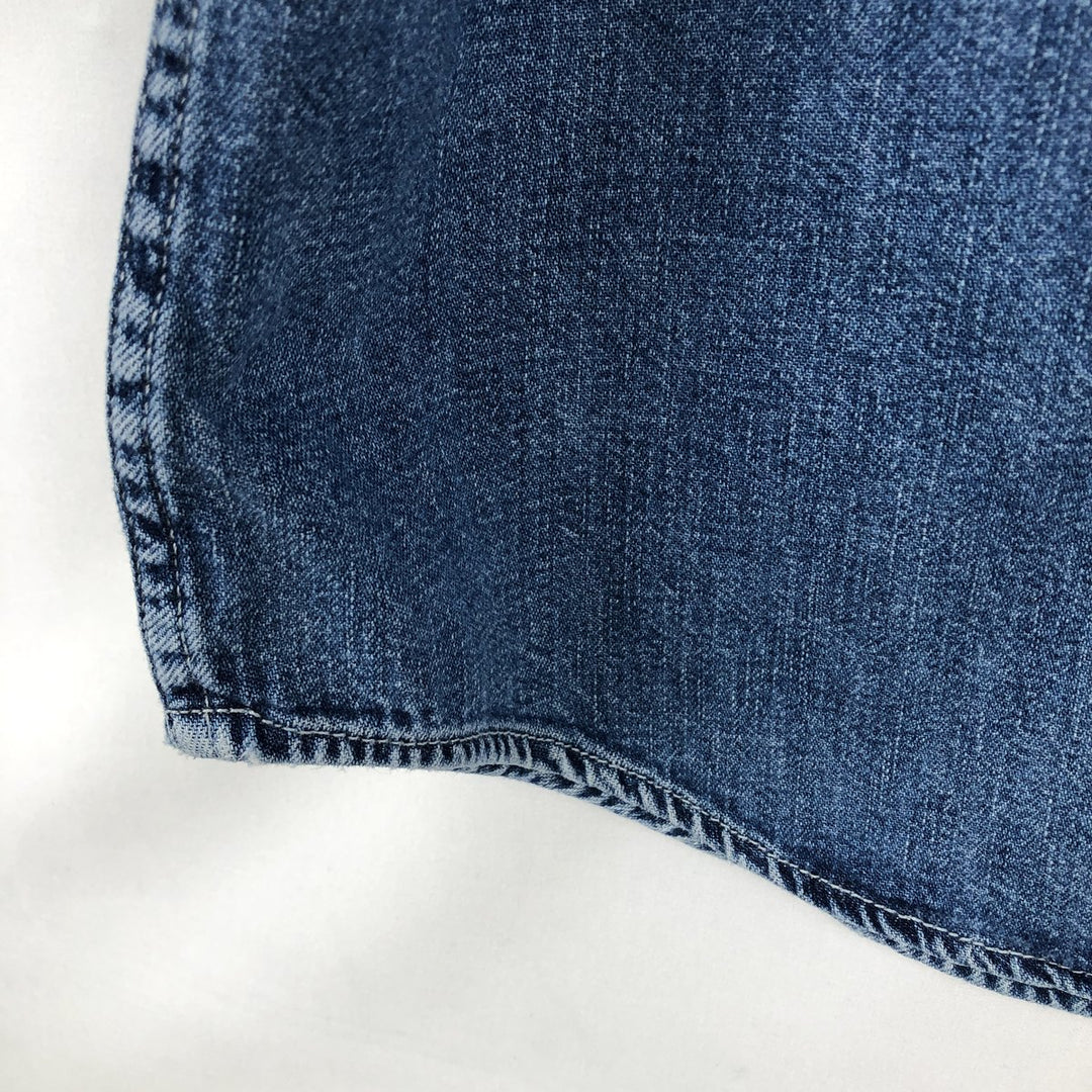 90s-00'S Calvin Klein Jeans Long-Sleeve Button-Down Denim Shirt, Men's Size M (Equivalent), Vintage cotton blue type Vintage Second Hand